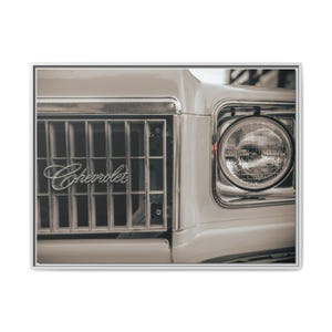 Vintage Chevrolet Canvas Art Print, Classic Car Framed Wall Decor, Retro Home Decor, Auto Enthusiast Gift, Car Lover Decoration