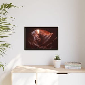 Framed Matte Canvas Print of Antelope Canyon, Bohemian Wall Art, Home Decor, Nature Inspired Gift, Wall Art, Unique Gift Idea