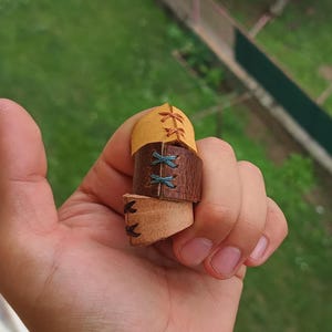 Rustic Leather Ring Band – Handmade Adjustable Ring – Minimalist Natural Jewelry for Men & Women – Leather Anniversary Gift