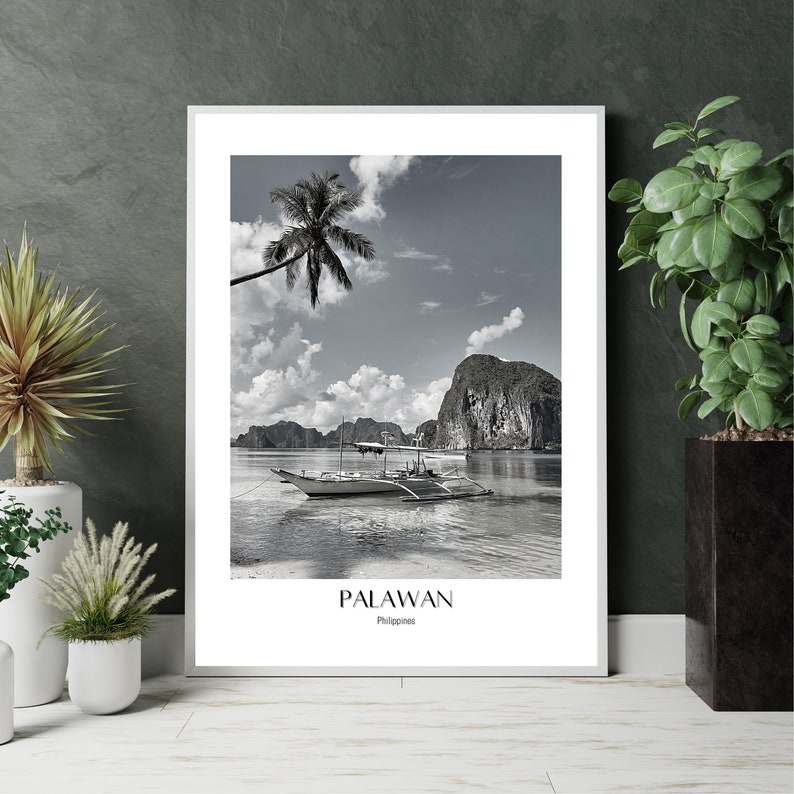 Palawan Photo Art Printable Travel Art Home Decor Philippines Etsy