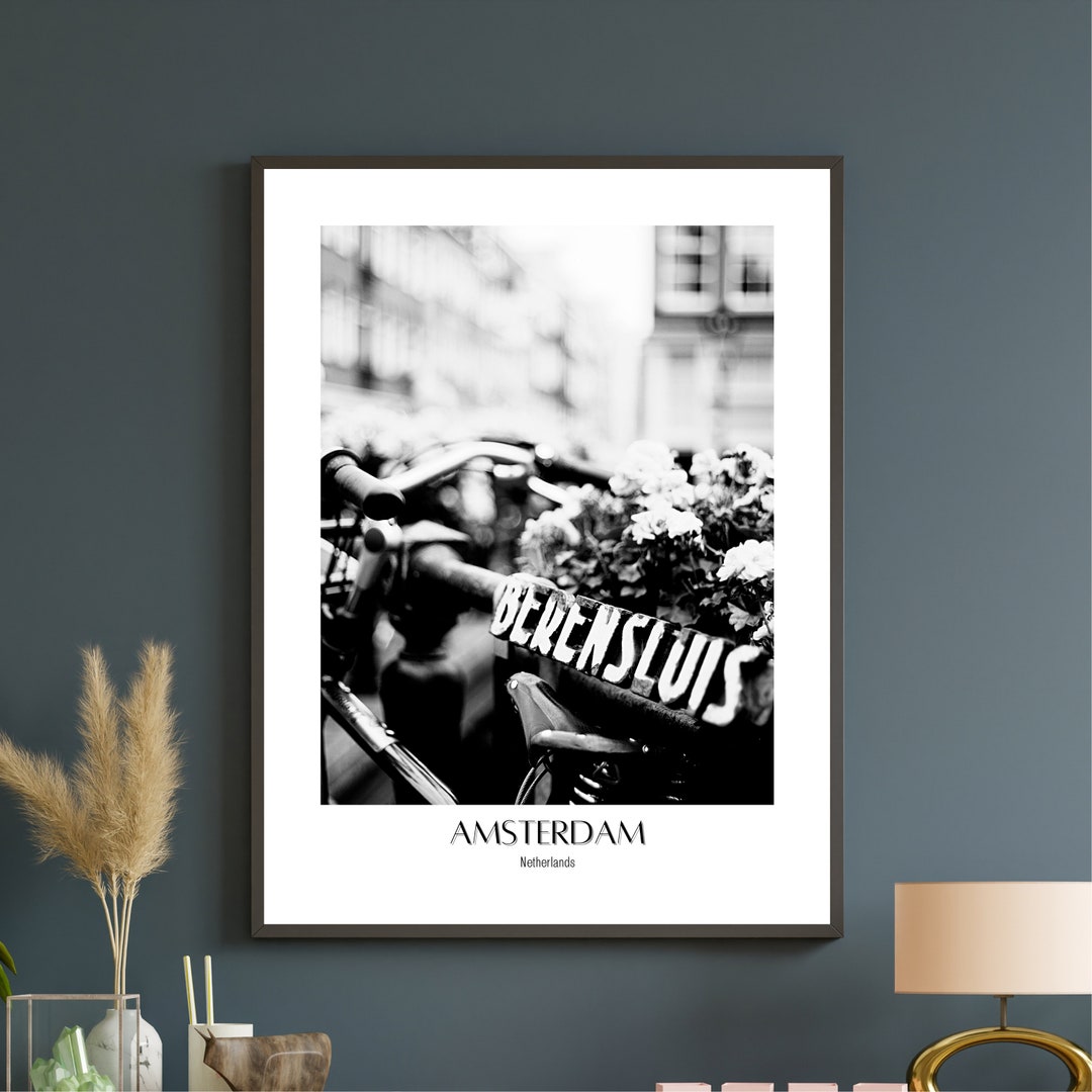 Amsterdam Street Photo Art Printable Travel Art Home Decor Netherlands