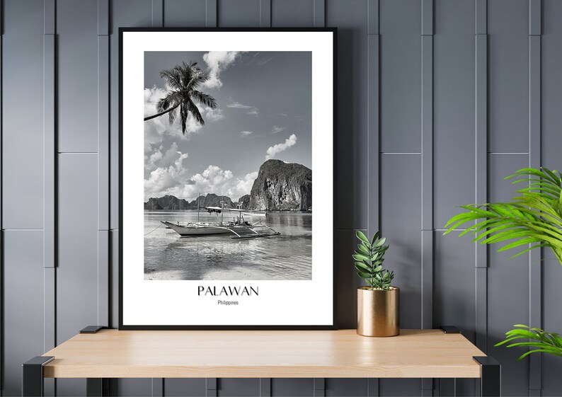 Palawan Photo Art Printable Travel Art Home Decor Philippines Etsy