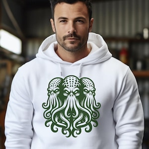 Cthulhu Graphic Hoodie: Gothic Horror, Lovecraft Fan Gift