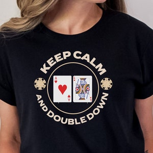 Blackjack Tee, Blackjack Gift, Funny Blackjack Gift, Casino Tee, Blackjack Training Shirt, Card Player Gift, Gambling Tee, Double Down,