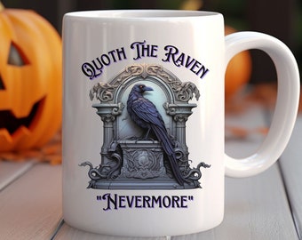 Edgar Allan Poe Raven Mug: Gothic Literature Gift