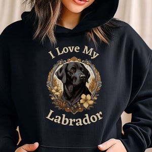 I Love My Labrador Hoodie: Unisex Cotton-Blend Dog Owner Gift