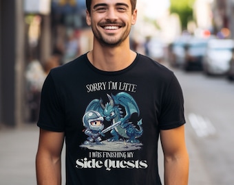 Side Quest Tee: Funny RPG Gamer Shirt