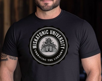 T-shirt Vintage Miskatonic University III - Urban Backwoods Femme, Noir, 100% Coton