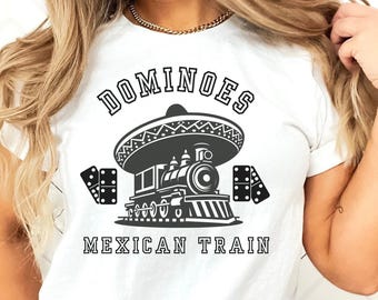 Dominos Mexican Train Tee, Dominoes Shirt, Mexican Train Queen, Domino Tee, Mexican Dominoes, Dominoes Player Gift, Funny Dominoes Tee