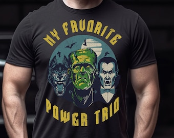 Classic Monsters Tee, Universal Monsters Tee, Retro Horror Movie T-Shirt, Vintage Scary Movie Tee, Frankenstein Tee, Dracula Tee, Wolfman