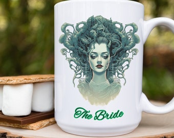 Bride of Frankenstein Mug, The Bride, Classic Monsters, Halloween Gift, Halloween Mug, Universal Monsters Mug, Frankenstein Mug, Scary Mug