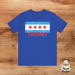 Chicago Flag Tee, Windy City Tee, Chicago Gift, Chicago Native Shirt, Tourist Gift Tee, Chicago Lovers, Second City, Chicago Stars Tee image 7