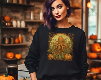 Cthulhu Sweatshirt, Cthulhu Pumpkins, Cthulhu, Halloween Cthulhu, Cthulhu Lovers, HP Lovecraft Gift, Great Pumpkin, Halloween Sweatshirt