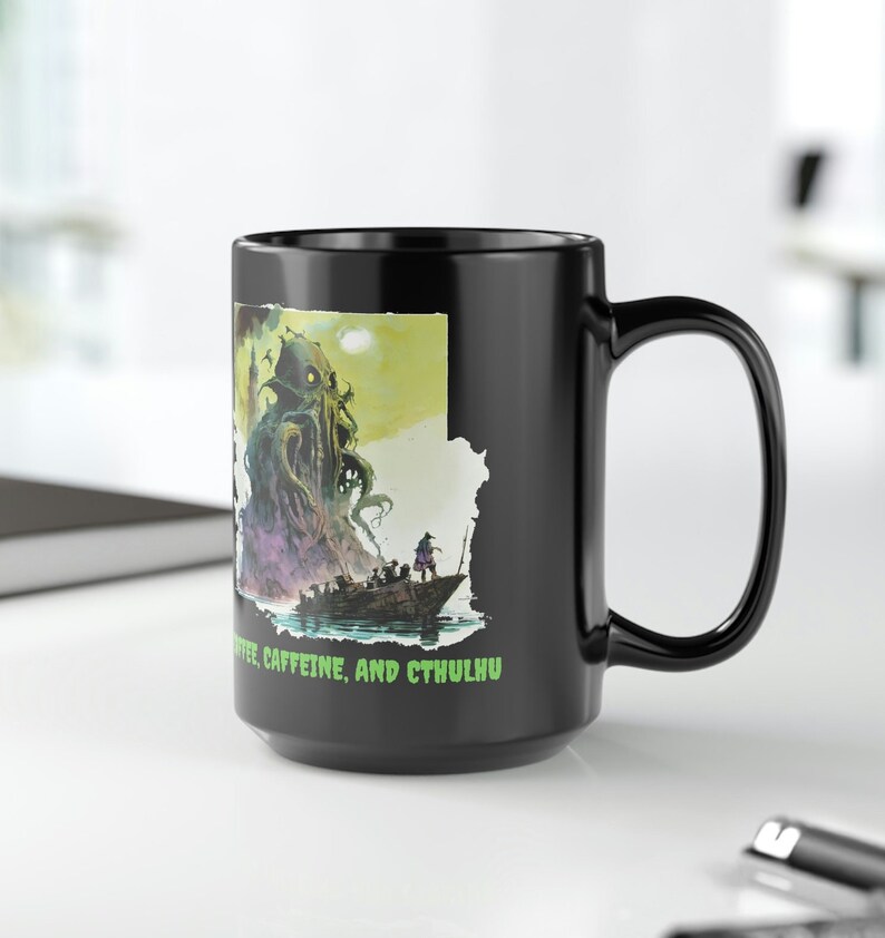 Cthulhu Mug, Cthulhu Coffee Cup, Cthulhu Gift, HP Lovecraft, Miskatonic, Ancient Ones, Funny
