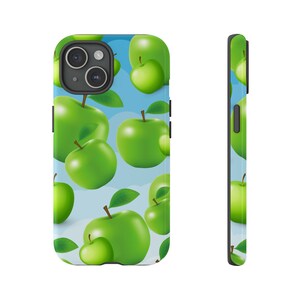 Green Apple Phone Case, iPhone Samsung Pixel Case, iPhone Accessories, iPhone Gift, iPhone Owner Case, Granny Smith Phone Case, Fruit Case