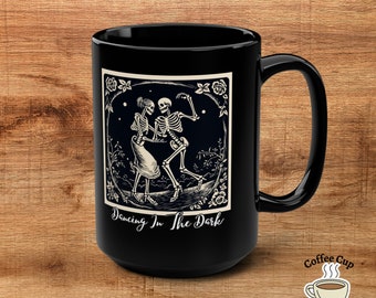 Skeleton Dancing Mug, Halloween Mug, Skeleton Mug, Spooky Mug, Halloween Coffee Cup, Dancing Skeletons, Gothic Mug, Halloween Gift,