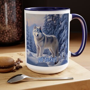 Husky Mug, Siberian Husky Outdoors Mug, Husky Lover, Husky Mom, Husky Owner Mug, Snow Husky, Stylish Husky, Husky Gift, Husky Coffee Cup