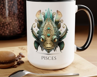 Pisces, Pisces Mug, Pisces Coffee Cup, Pisces Gift, Zodiac Gift, Astrology Mug, Star Sign Mug
