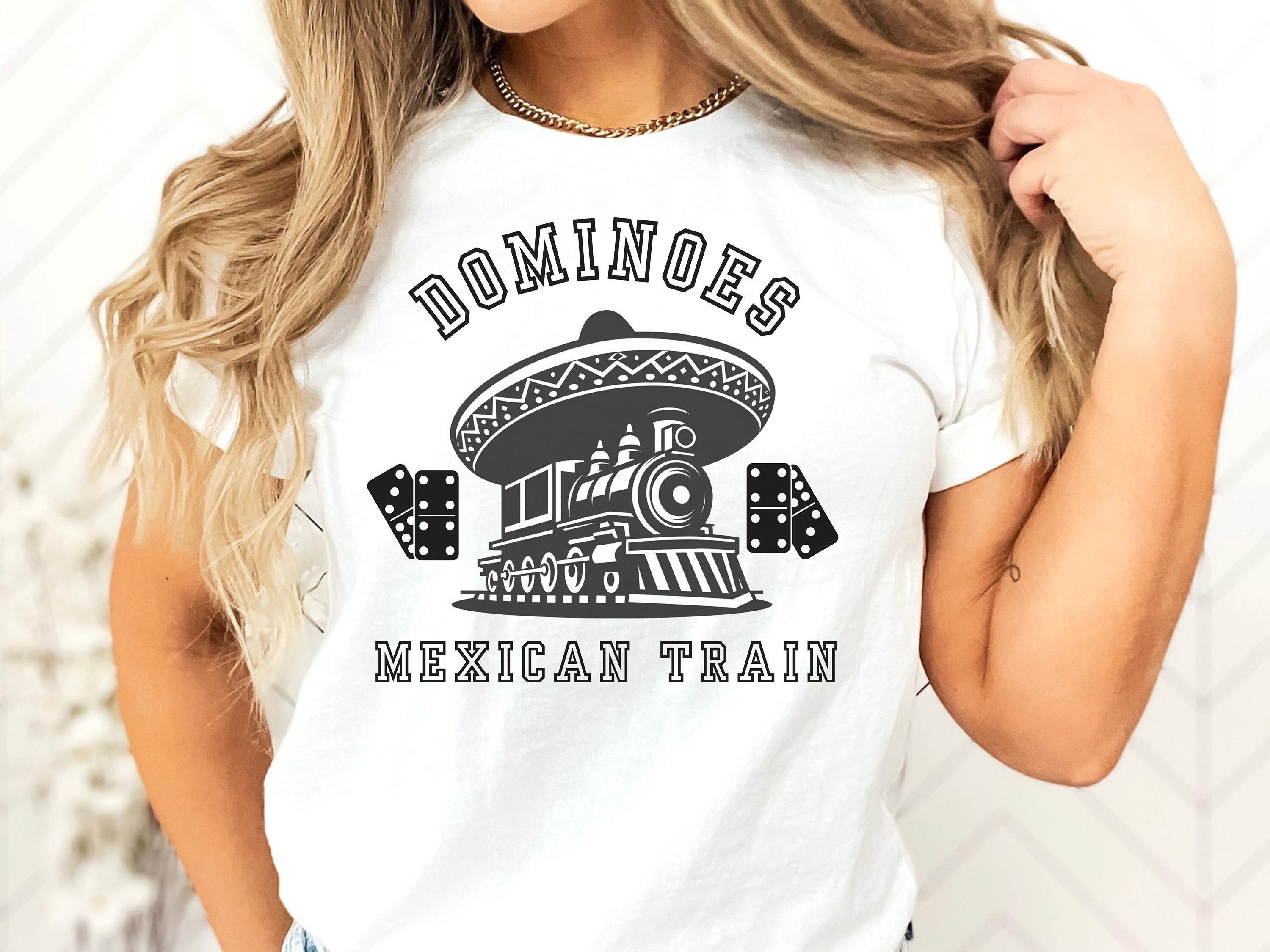 T-Shirt Drôle Train Mexicain Domino Avec Guitare Et Sombrero – Idéal Pour Les Fans De Culture Latino !