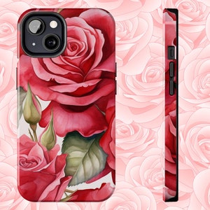 Roses iPhone Case, Summer Flowers iPhone Gift, Floral iPhone Case, Xmas Gift iPhone Case, Spring Flowers iPhone Case, Red Roses iPhone