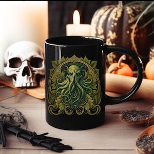 Cthulhu Coffee Cup, Cthulhu Gift, Cthulhu Mug, HP Lovecraft Mug, Miskatonic University, Ancient Ones, Call of Cthulhu Mug