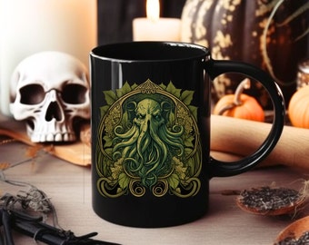 Cthulhu Coffee Mug: HP Lovecraft, Miskatonic University Gift