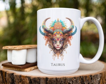 Taurus Zodiac Mug: Astrology Star Sign Coffee Cup