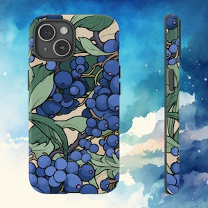 Blueberries Phone Case, Fruit Phone Case, iPhone and Samsung Case, Berries Phone Case, Farmers Market Case, Phone Accessory, iPhone Gift