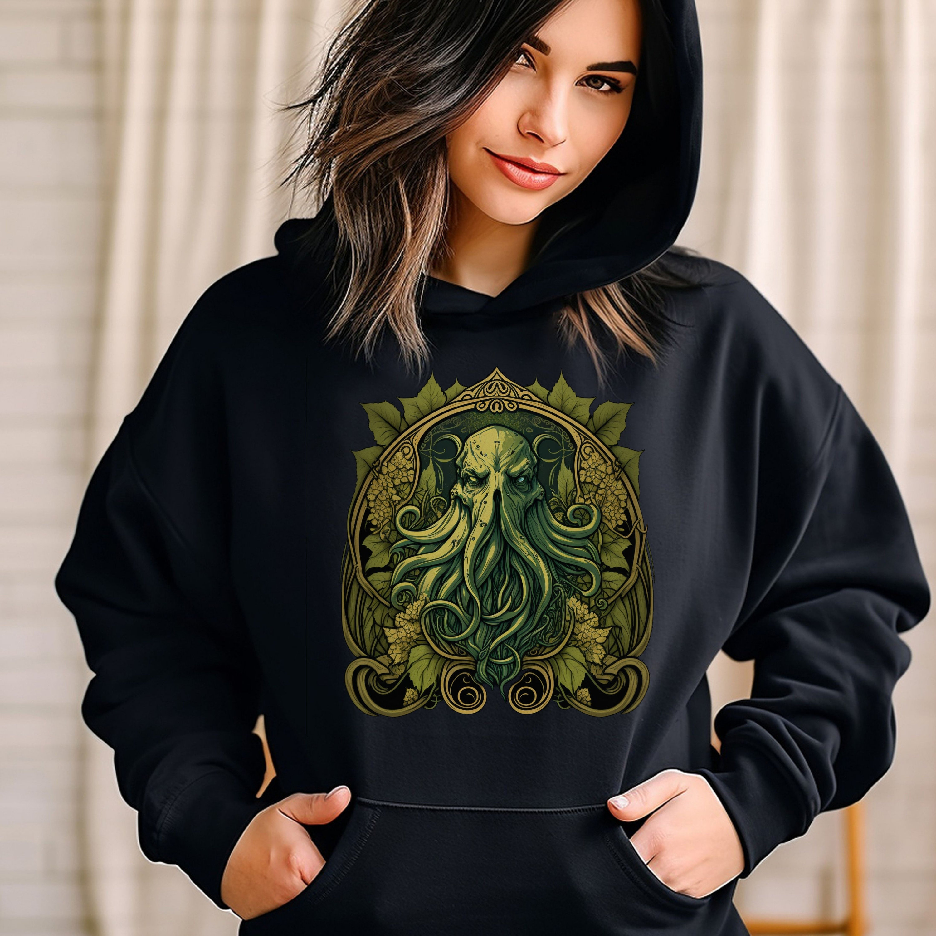 Cthulhu Hoodie Cthulhu Gift Halloween Hoodie Cthulhu Clothing Cthulhu Fans HP Lovecraft Gift Miskatonic University Call of Cthulhu Etsy