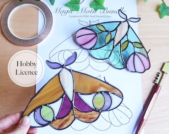 Moth Stained Glass Pattern PNG,PDF Digital File - Etsy