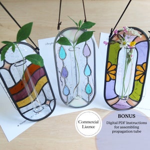 Propagation Station Pack 1 Stained Glass Pattern, Stained Glass Patterns, Digital Download, DIY Stained Glass, Stained Glass Decor