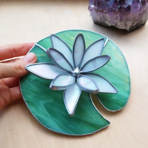 3D Lotus Flower Stained Glass Pattern, Beginner Stained Glass Patterns, PDF and PNG Digital Download image 2
