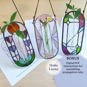 Propagation Station Pack 2 Stained Glass Patterns, Stained Glass Patterns, Digital Download, DIY Stained Glass, Stained Glass Decor