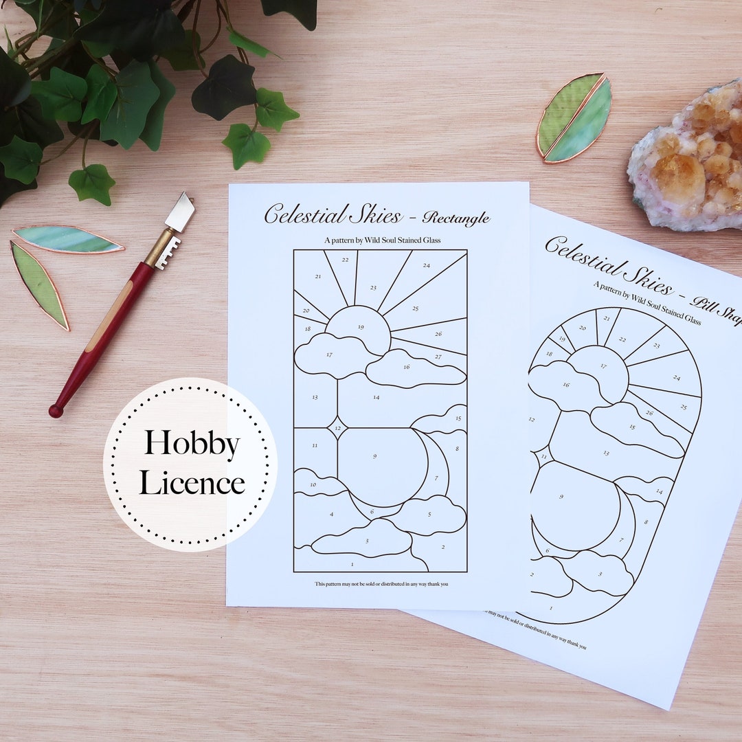 Celestial Sun and Moon Stained Glass Pattern, Stained Glass Patterns ...