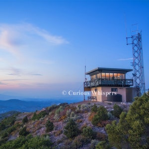 Ella Mountain Nevada Fire Lookout Tower - Greeting Card