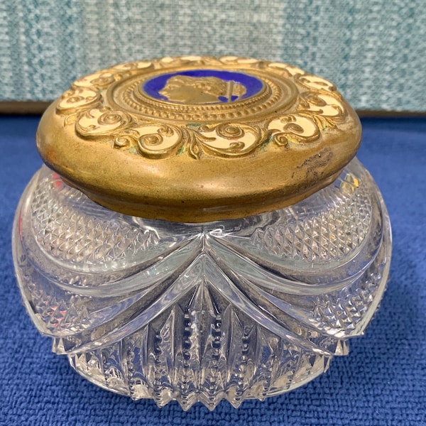 Glass Powder Jar Etsy