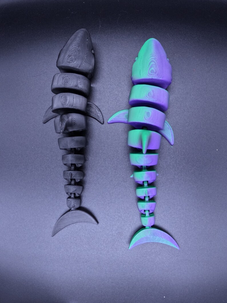 3D Printed Articulated Shark - Etsy