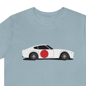 Datsun 240Z 260Z 280Z, simple 240z silhouette, car culture, sports car. Unisex Jersey Short Sleeve Tee