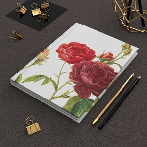 Journal Hardcover, Matte, Classic Vintage Floral Design