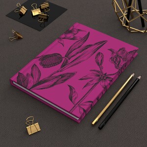Journal Hardcover, Matte, Classic Vintage Floral Design