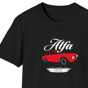 Alfa Romeo GTV, classic car, vintage, automobile, Italian car, car culture, Classic Italian car, Vintage 60&#39;s, Unisex Softstyle T-Shirt
