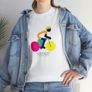 Modern Design Bike Shirt - Bicycle T-shirt - Cycle Bike Gift - Gifts for Dad  - Bike Gift for Husband - Biking GiftUnisex Heavy Cott
