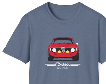 Camiseta clásica de garaje, regalo, Alfa Romeo clásico, camiseta de coche vintage