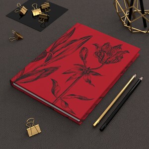 Journal Hardcover, Matte, Classic Vintage Floral Design