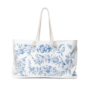 Floral pattern Weekender Bag, Fun Beach Bag, Flowers, Colorful flower pattern, Vintage Flower Pattern