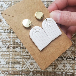 Handmade polymer clay dangle earrings