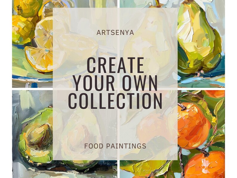 Lemon Canvas Art Still Life Original Painting on Canvas Kitchen Wall