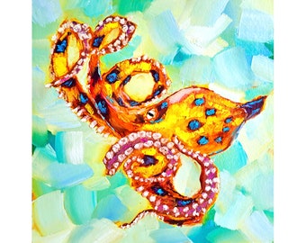 金魚の絵 魚 オリジナルアート 動物油絵 水中壁アート ギフト by