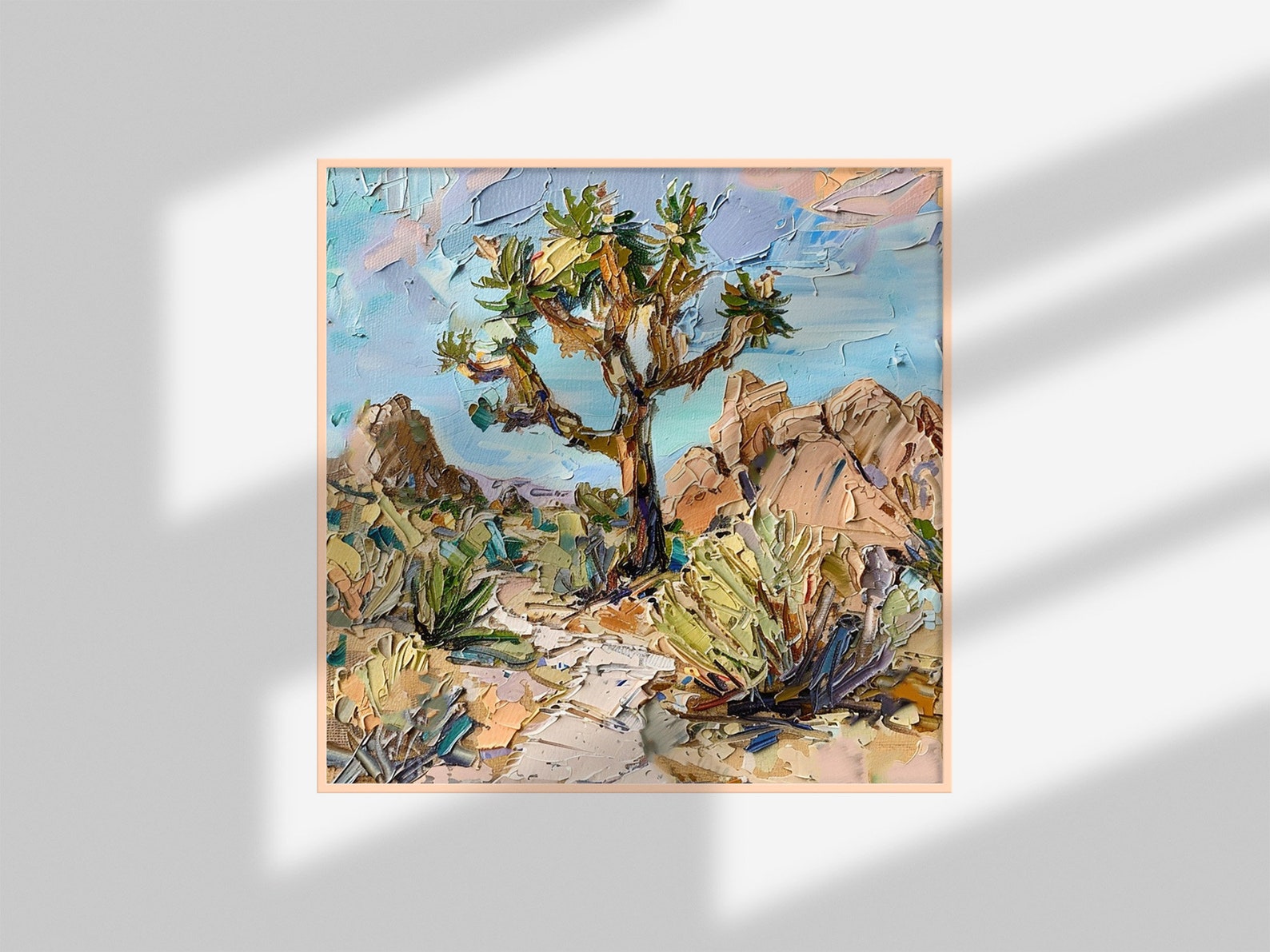 Abstract Joshua Tree Joshua Tree National Park Painting California Landscape Original Art ...
