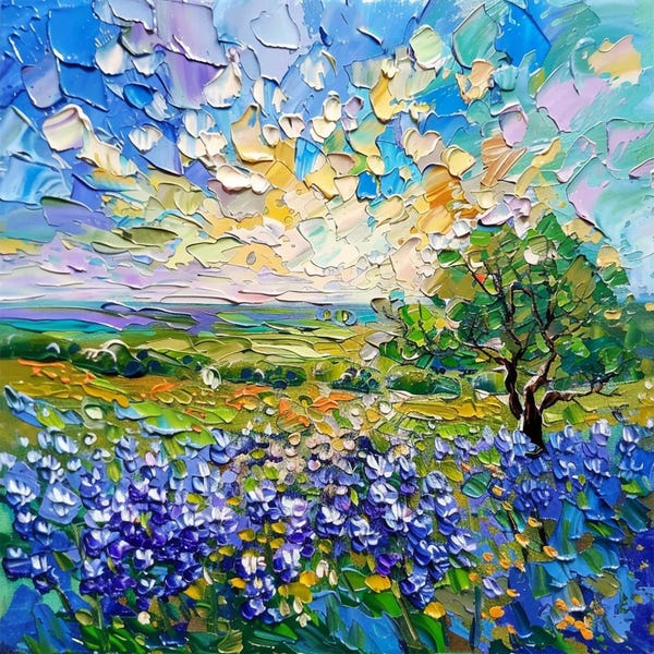 Impasto Landscape - Etsy